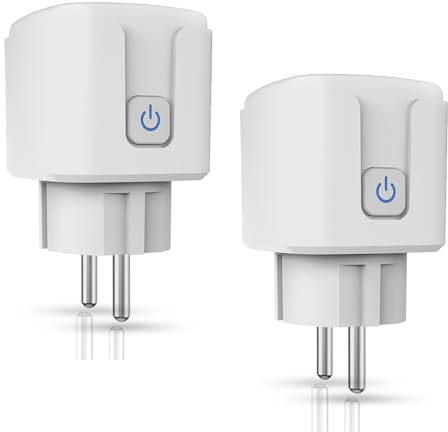LAXYLS Smarte Wlan Steckdose, 16A, kompatibel mit Alexa, 2er-Pack, EU-Stecker