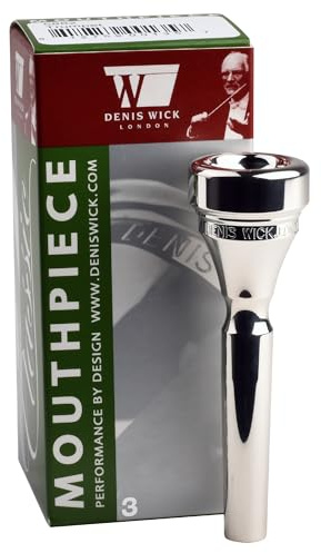 Denis Wick Classic Trumpet Mouthpiece Silver Plated, 5882-3 - Barrel Backbore for Balanced Airflow and Tone - Trumpet Accessories for Effortless Articulation 16.75 x 5.05 x 3.7mm