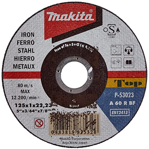 Makita P-53023 - Superfine abrasivo Disco taglio dei metalli 125X22,23X1 mm, 1 pezzo