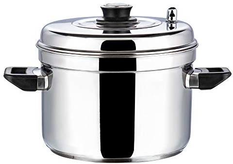Vinod Stainless Steel Multi Pot with Idli & Dhokla Plates – 7 Piece Set, Small | Steamer & Multi-Cooker | Induction Base – Silver