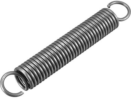 sourcing map Zugfeder 2,5mm Drahtdurchmesser,18mm Außendurchmesser,120mm freie Länge Federstahl Kleine Doppelhaken-Zugfeder
