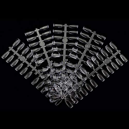 120 Tips/pack Square Shape Clear Color Practice Flat False Nail Tips for Professional Nail Gel Polish Board Display Book Chart Nail art Salon HJ-NT076