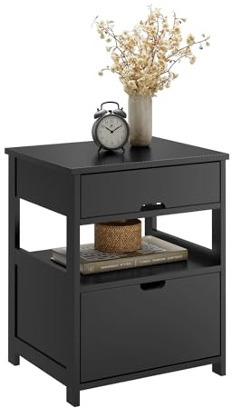 SoBuy, Sängbord, Soffbord, Avlastningsbord, svart, FRG258-SCH