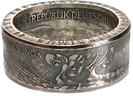 Münzring 5 Mark 1976 Grimmelshausen Silber 625er Größe 54 bis 72