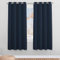 PONY DANCE Tende Oscuranti per Interni Tende con Anelli - Tenda Termica Isolante Freddo e Caldo Tenda per Bambini Tende Camera da Letto 2 Pezzi L 140 x A 175 cm, Blu Scuro