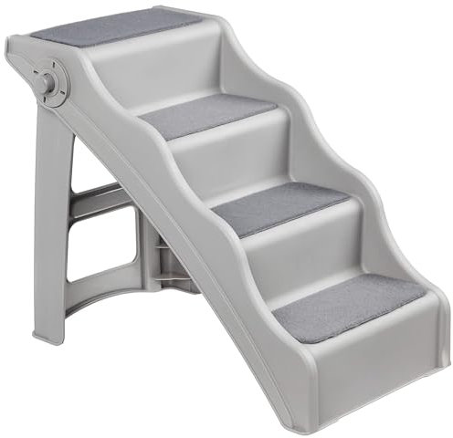Amazon Basics Escalones plegables para perros y gatos, Gris, 60.7 x 40.9 x 50.2 cm