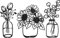 3 Esculturas de Pared de Hierro Decoraciones de Pared de Flores de Metal Arte de Pared Minimalista de Jarrón Decoración de Alambre de Tulipán (Estilo Delicado, 5,6/6/ 9,9 Pulgadas)