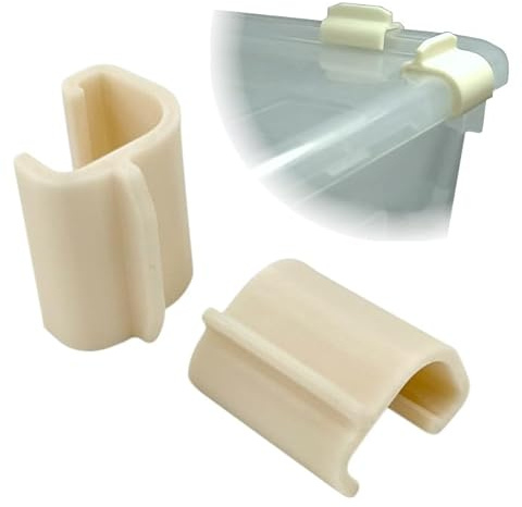 Verschlussclips für IKEA Samla Box Boxen Verschlussklips abgerundet kompartibel zu Ikea-Samla Clips … (4Stk, 45L/65L)