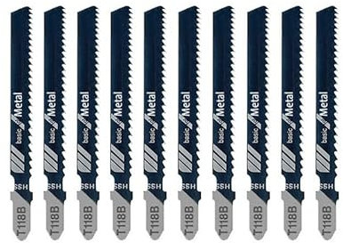 Virsus 10er Set Sägeblätter für Alternative Basic for Metal T118B, Zahnlänge 50 mm 12TPI, Metallschneidklingen, Zubehör alternativen Sägen (Metall)