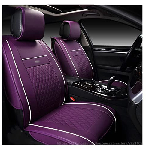 QTIPY 3D-Autositzbezüge Aus PU-Leder Für Sitz Für Leon Für Ibiza Für Cordoba Für Toledo Für Marbella Für Terra Für Ronda Universal Fahrzeug Sitzbezüge (Farbe : Lila, Größe : No Pillow)