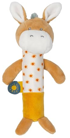 Nattou Cuddly with Squaker Donkey Leo, 20 cm, Dark warm beige