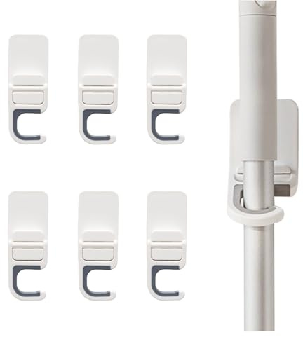 6 Stück Besenhalterung Wand Selbstklebend - Gerätehalter Gartengerätehalter Besenhalter Mop Halterung Ohne Bohren - Mopphalter Wandmontage Für Garage, Badezimmer, Zuhause, Küche