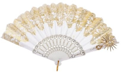 CONGARTENO 3st Spitzenfächer Faltbare Handfächer Spitzenhandfächer Faltbarer Handfächer Handklappbarer Handfächer Aus Spitze Spitzen-fans Handfächer Für Frauen Vintage-fan Stoff