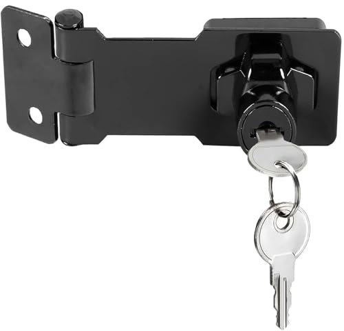 Litensh Cerradura con llave con llave, perilla giratoria, cerrojo con llave, cerrojo de seguridad, cerrojo de puerta, cerradura de armario, cerradura de puerta de 7.6 cm para bloquear buzón de muebles