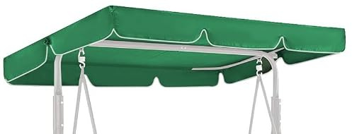 GREMEX Toldo para balancín de jardín 210x145 cm Verde, Impermeable