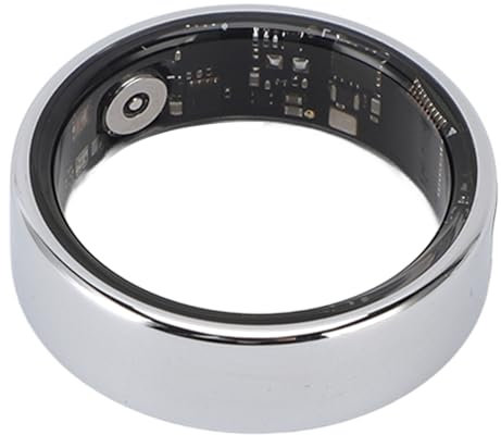 Annadue Smart Ring Health Tracker für Frauen Männer, IP68 Fitnessring mit Display, Stilvoller Smart Fitness Aktivitäts Tracker für Sportschlaf Walking (#8)
