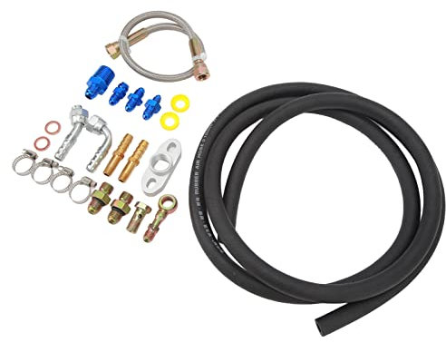 Universelle Ölvorschubleitungskit Aluminiumanpassung Turbosöl -Vorschub Line Kit T25 T28 GT25 GT28 GT -Serie Turbolader 19in Schlauch