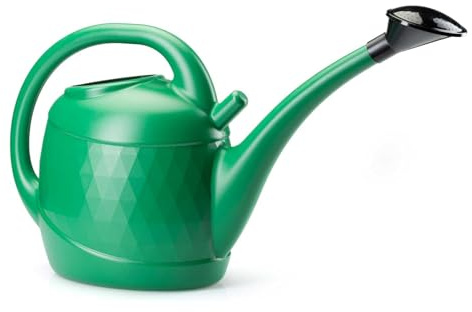 HowHomely Annaffiatoio da giardino da 10 litri, colore verde, per irrigazione di fiori, piante e alberi, attrezzi da giardino con doccetta per casa e giardino, annaffiatoio da giardino