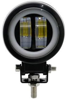 Fari Moto Per Auto 4x4 Fuoristrada Camion Barca ATV 12V 24V LED Angel Eyes Luci Guida Barra Luminosa A LED Da Lavoro 6000K Fascio Luminoso Bianco Moto Anteriore Faro(A 1*White and Red)