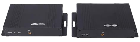 Plyisty 4K 30Hz 120m KVM Ethernet Extender, Porte USB2.0, Trasmettitore del Ricevitore Multimediale HD con Ciclo in Tempo Reale, Alimentazione Sul Cavo, Lega di Alluminio