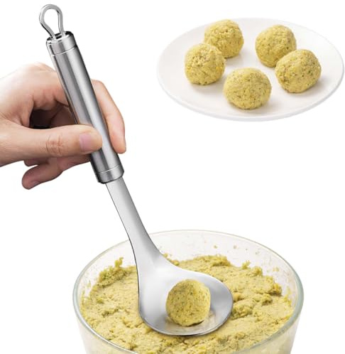 Cuchara Para Albóndigas | Acero Inoxidable Antiadherente,Herramienta Para Hacer Albóndigas Con Agujeros,Utensilios De Cocina Para Cocina, Pollo, Cerdo, Pescado, Vegetariano
