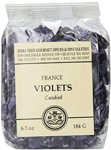 India Tree Candied Violets, 6.5 oz Pack