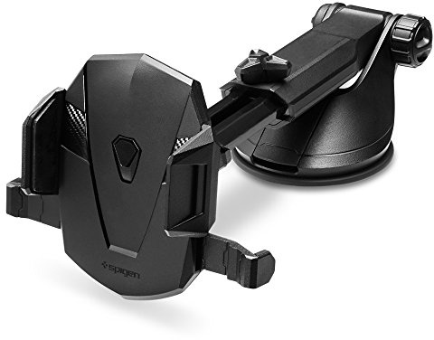 Spigen Universal Handyhalterung Auto, 360° Drehbar KFZ Halterung für Armaturenbrett und Windschutzscheibe, Kompatibel mit iPhone 17/16 (Pro/Max/Air), Samsung Galaxy S25 (Ultra), Pixel 10 (Pro/Fold/XL) | Ausziehbare 360 ° drehbare Halterung für iPhone, Samsung Galaxy, Google Pixel, Xiaomi usw. – Armaturenbrett/Windschutzscheibe
