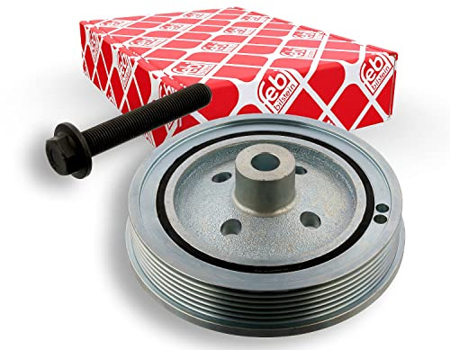febi bilstein 34847 Riemenscheibe (entkoppelt) für Kurbelwelle, mit Schraube, 1 Stück | Kompatibel mit: FORD C-MAX, FOCUS C-MAX, FOCUS I, FOCUS I Stufenheck, FOCUS I Turnier, FOCUS II, FOCUS II Stufenheck