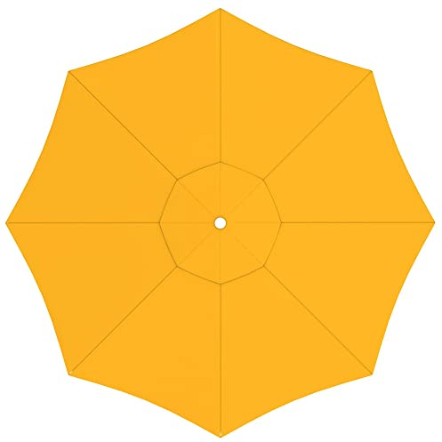 paramondo Sonnenschirm Bespannung für interpara Mittelmastschirm Rund Ø 350 cm, mit Schirmbelüftung, Waschbar, Gelb