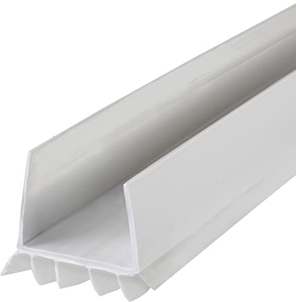 M-D Building Products Vinyl Cinch® U-Shape Door Bottom Seal, Slide-On Weatherstripping Draft Stopper, Easy to Install, Fits 36” x 1-3/4” Doors, Fills 3/8”- 3/4” Gaps, 43336, White