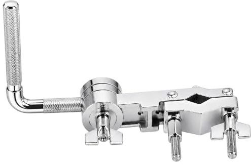 ROSS Percussion Universal Cowbell Mount Clamp with Adjustable L Rod | Multi-Fit Drum Hardware Accessory, For Cymbal and Hi-Hat Stands