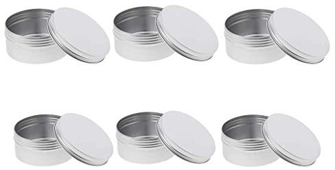 Lot de 6 bocaux vides en aluminium avec couvercle à visser 200 ml 250 ml