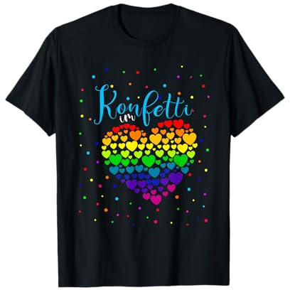 Konfetti im Herzen Fasching Karneval Konfetti Kostüm Outfit T-Shirt