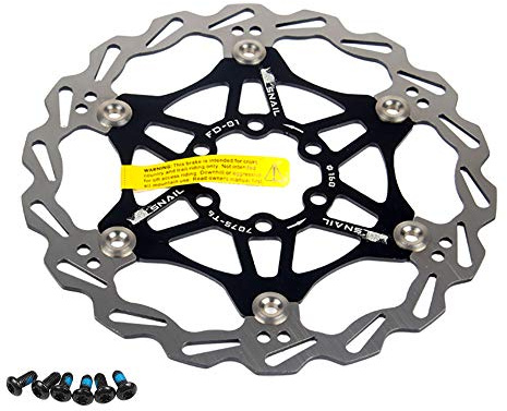 Newgoal Vélo Disque De Frein Disque De Frein,160mm Vélo Disque De Frein Vélo De Montagne Flottant Disque De Frein Center Lock Vélo Accessoires (Noir 160mm)