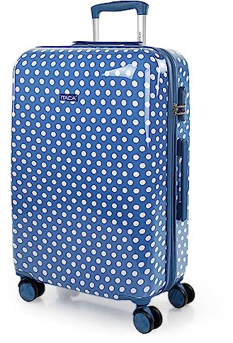 ITACA - Koffer Kinder Mädchen. Reisekoffer Kinder PC Koffer Kinder Kinderkoffer Mädchen - Kinder Koffer mit Integriertes Zahlenschloss - 4 Rädrig Kinder Reisekoffer 702460, Blau