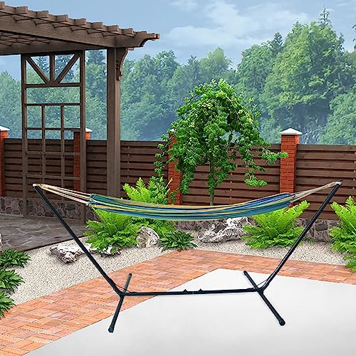Hängesesselhalterung aus Metall, Hängesessel auf Fuß, Hängematte, für den Innen- und Außenbereich, für Garten, Balkon, Haus (311-386 x 105 x 123 cm)