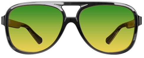 Goiteia 70er-Jahre-Retrobrille für Tag und Nacht, blendfrei, für großen Kopf, unzerbrechlich, leicht, TR90, großer Rahmen, übergroße 70er-Jahre-Piloten-Sonnenbrille