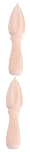 Amosfun 2 Piezas exprimidor de limón exprimidor de madera de cítricos de madera de limón de mano escariador de cítricos de de Bambú