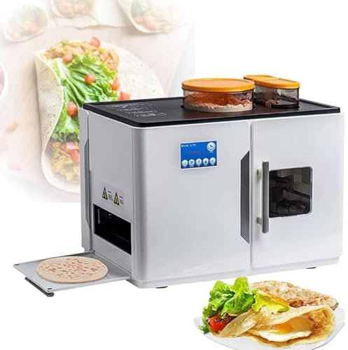 LSBHPPD Máquina para Hacer Roti Completamente Automática, Máquina Eléctrica para Hacer Panqueques, Tortillas, Pan Plano Y Pita,Ajuste De Grosor De 1,0 Mm a 1,5 Mm