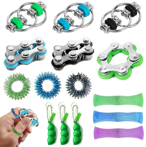 GAnsikti 15 stycken fidgetleksaksset, anti-stressprylar för barn och vuxna stressleksaker, för barn och vuxna samt personer med ångest, autism och ADHD
