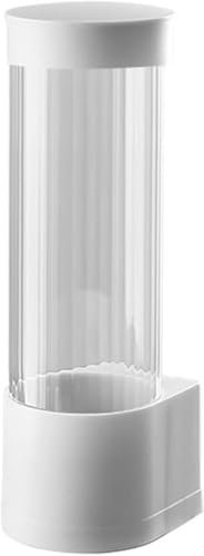 xiAzyuSP Portavasos for baño, dispensador de Enfriador de Agua, portavasos, Organizador de Vasos de plástico o Papel montado en la Pared for baño, portavasos Tipo Tirador de plástico(Whit,10 Inch)