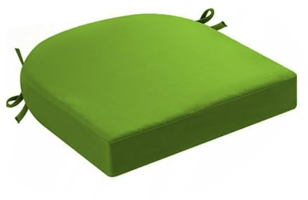 Surwin Outdoor Chair Cushions, Waterproof Outdoor Garden Chair Seat Pads with Ties,U-shape Thick 5cm, for Indoor Furniture Home Office Kitchen Patio (Fruit Green,47x40x5cm)
