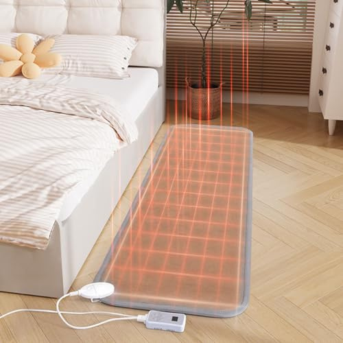 Electric Heated Area Rug, Infrared Radiant Floor Heater, Indoor Floor Heater, Adjustable Heated Floor Mat, for indoor, office, yoga(50x180cm)