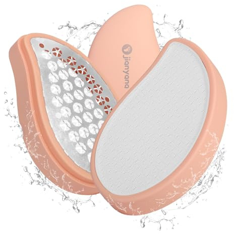 Jianyana Pedicura, 2 In 1 Lima Pies Lima De Pies y Removedor de Callos de Nanovidrio piedra pomez para pies Durezas Profesional Pedicura Manual En Casa (Rosa)