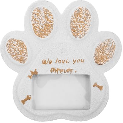 Gadpiparty Pietra Commemorativa per Cani a Forma di Zampa in Cemento, Resistente al Vento alla Pioggia, Design Raffinato per Memoriali Animali da Giardino e Prato