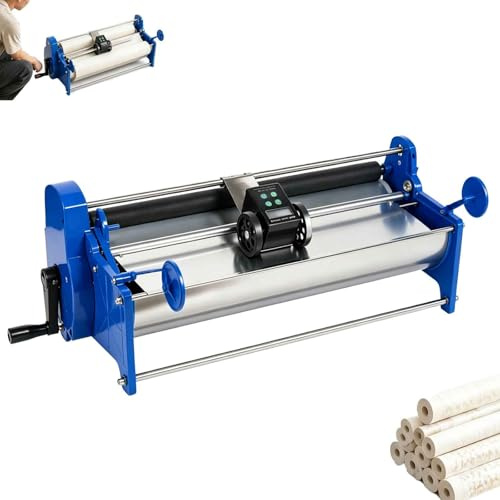 GYKOZY Máquina de encolado de Papel Pintado con manivela, aplicador de Pegamento Manual de 53 cm con Contador de medidor electrónico, Dispositivo de Recubrimiento de almidón de 8 L para una