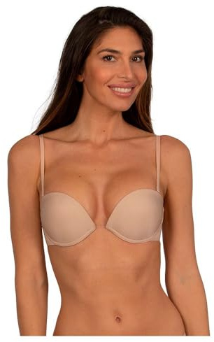 Wonderbra Damen Multiposition Bra Variabler Mit Vielen Verstellmöglichkeiten Push-up BH, Hautfarbe, 75B EU