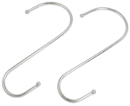 Sourcingmap 2pcs Kitchen Pan Pot Garment Stainless Steel S Shape Hook Hangers Silver Tone