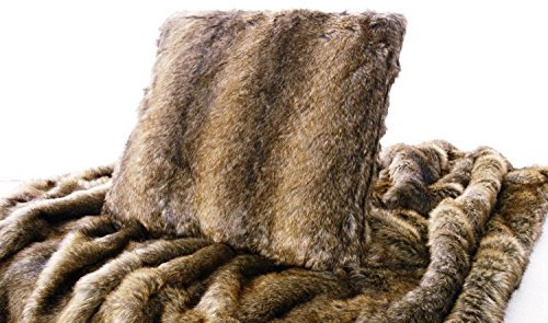 Felldecken Wohnen & Accessoires Felldecke Otter als Fellimitat in 5 Größen Webpelzdecke Kuscheldecke oder Tagesdecke und Fellkissen (Kissen 45 x 45 cm)