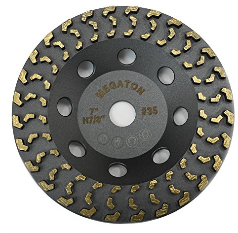 Megatron 7 Diamond Cup Grinding Removing Disc Wheel for Any Concrete, Paint, Epoxy, Glue and Mastic with CDB New Technology (Megatron 7)